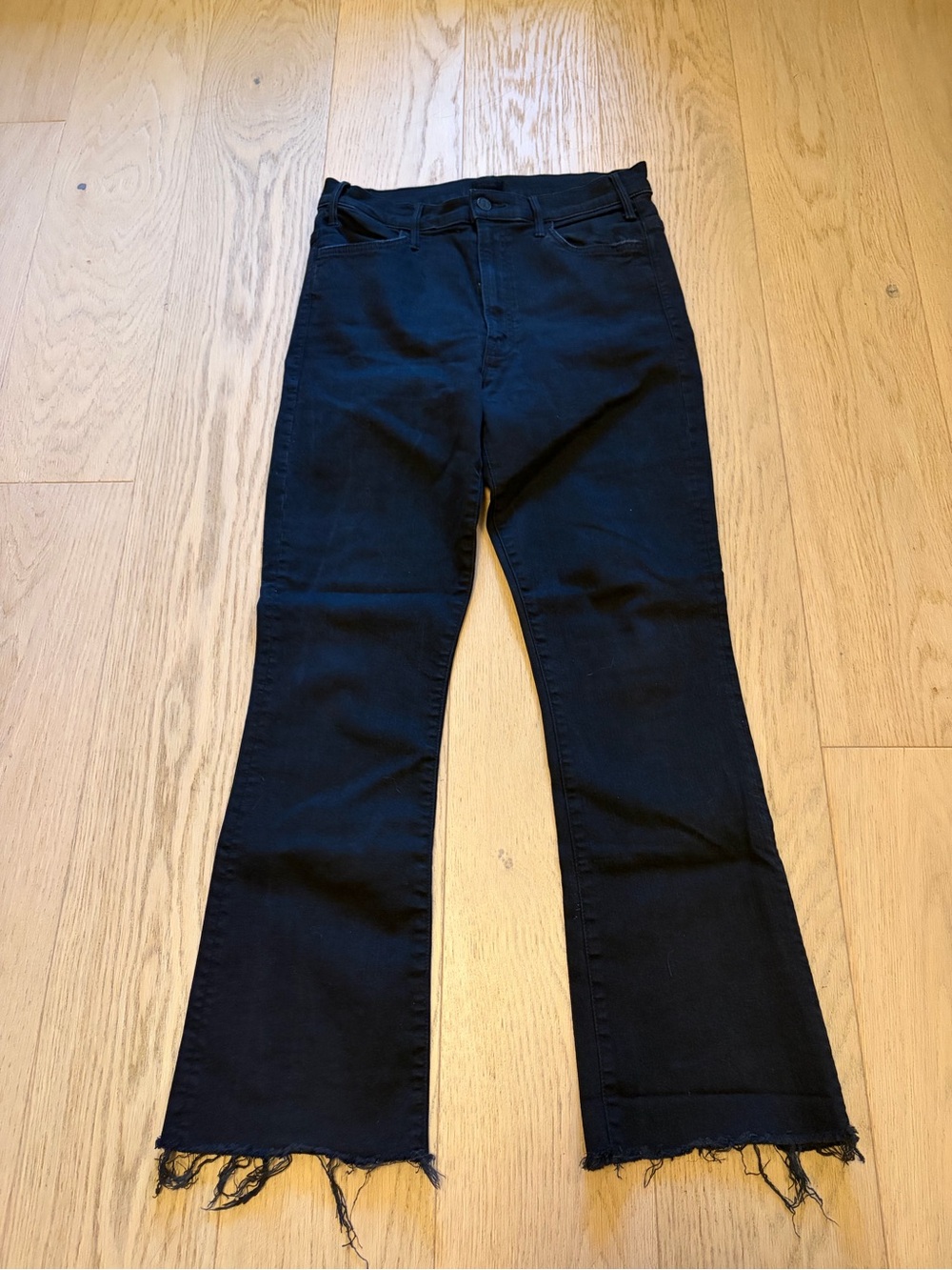 Mother Hustler ankle fray high rise Women's Flared Jeans - Classic Stretch Denim